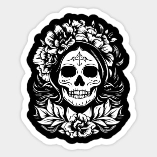 santa muerte tattoo design Sticker